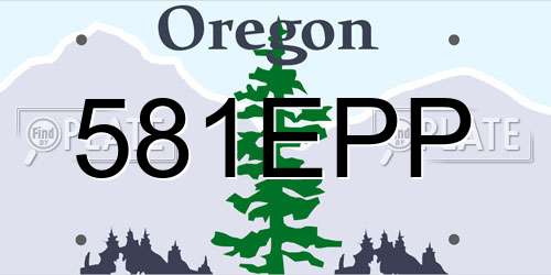 581EPP Oregon License Plate