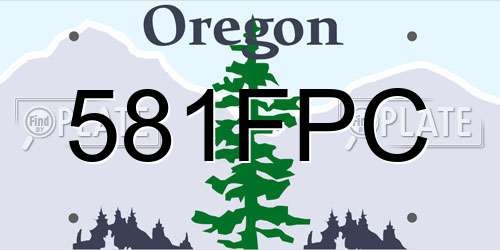 581FPC Oregon License Plate