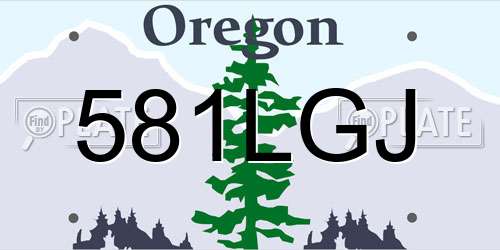 581LGJ Oregon License Plate