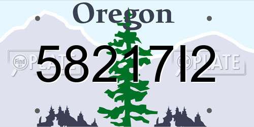 58217I2 Oregon License Plate