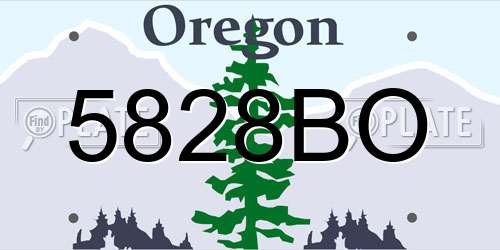 5828BO Oregon License Plate