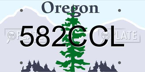 582CCL Oregon License Plate