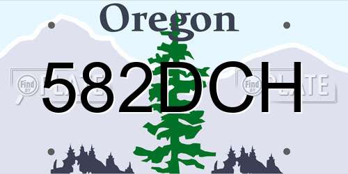 582DCH Oregon License Plate