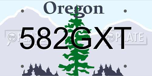 582GXT Oregon License Plate