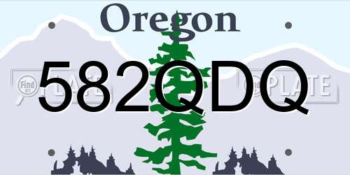 582QDQ Oregon License Plate
