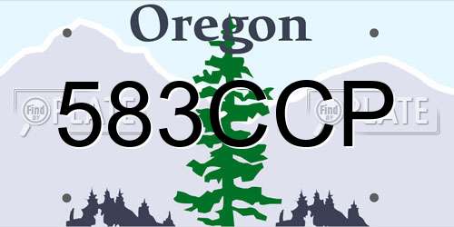 583CCP Oregon License Plate