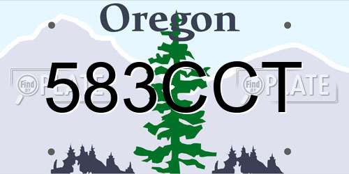 583CCT Oregon License Plate