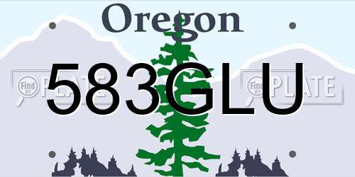 583GLU Oregon License Plate
