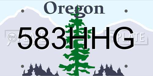 583HHG Oregon License Plate