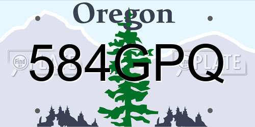 584GPQ Oregon License Plate