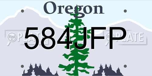 584JFP Oregon License Plate