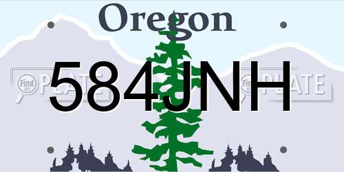 584JNH Oregon License Plate