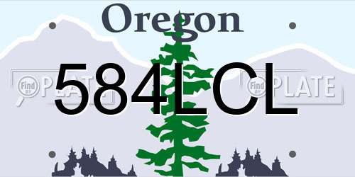 584LCL Oregon License Plate