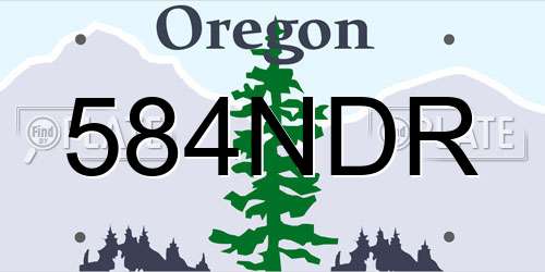 584NDR Oregon License Plate
