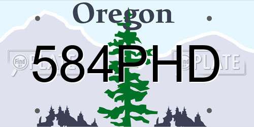 584PHD Oregon License Plate