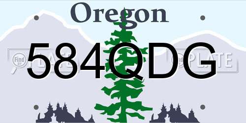 584QDG Oregon License Plate