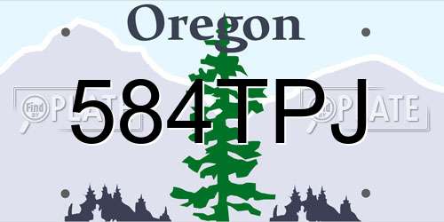 584TPJ Oregon License Plate