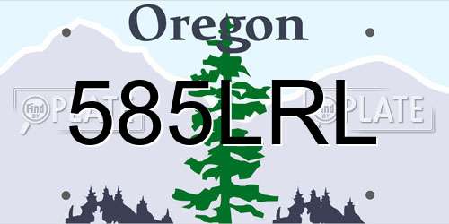 585LRL Oregon License Plate