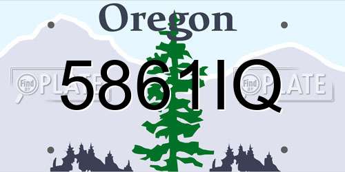 5861IQ Oregon License Plate