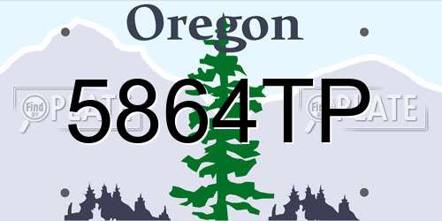 5864TP Oregon License Plate