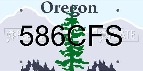 586CFS Oregon License Plate