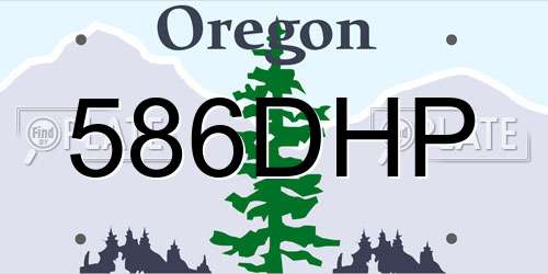 586DHP Oregon License Plate