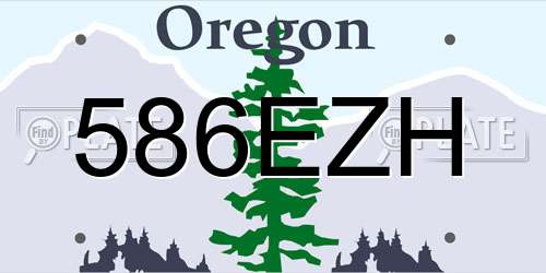 586EZH Oregon License Plate