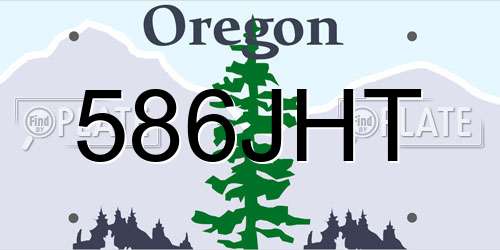 586JHT Oregon License Plate