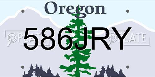 586JRY Oregon License Plate