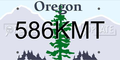 586KMT Oregon License Plate