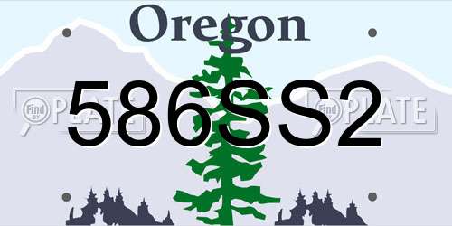 586SS2 Oregon License Plate