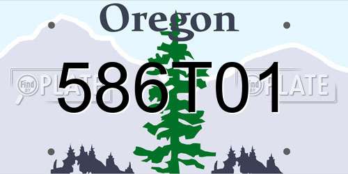 586T01 Oregon License Plate