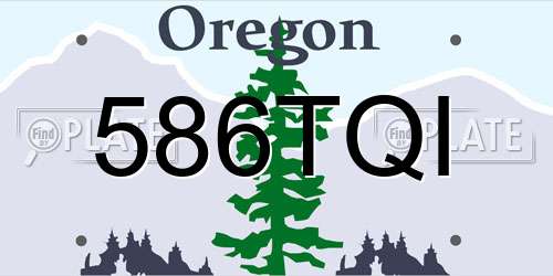 586TQI Oregon License Plate