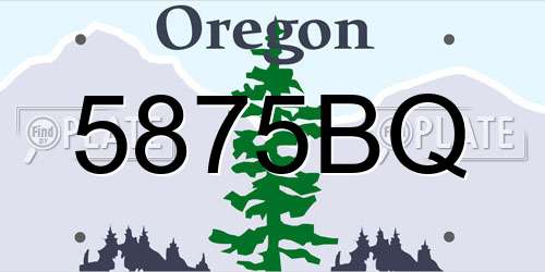 5875BQ Oregon License Plate
