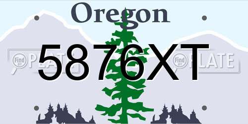 5876XT Oregon License Plate