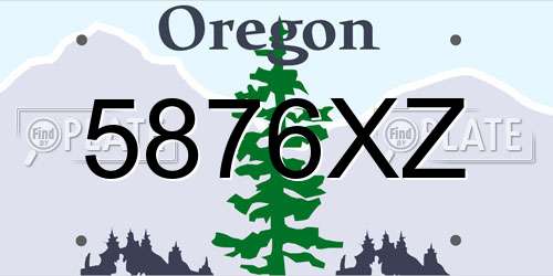 5876XZ Oregon License Plate