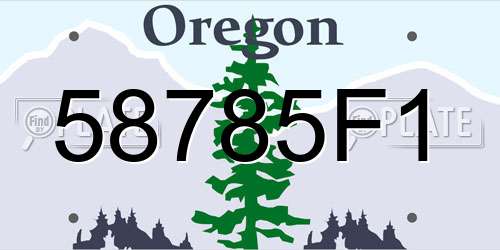 58785F1 Oregon License Plate