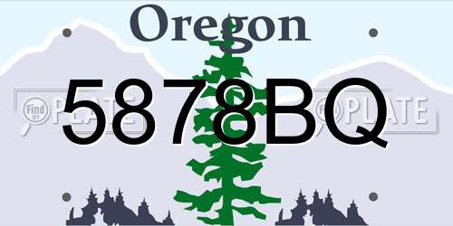 5878BQ Oregon License Plate