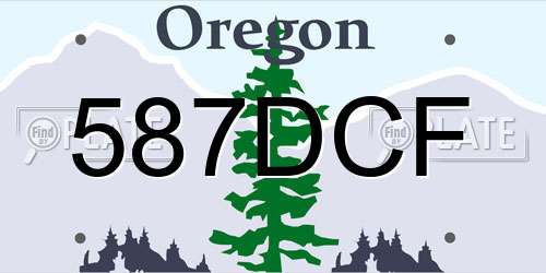 587DCF Oregon License Plate