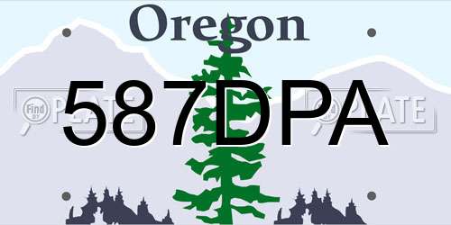 587DPA Oregon License Plate