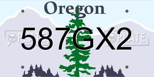 587GX2 Oregon License Plate