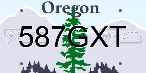 587GXT Oregon License Plate