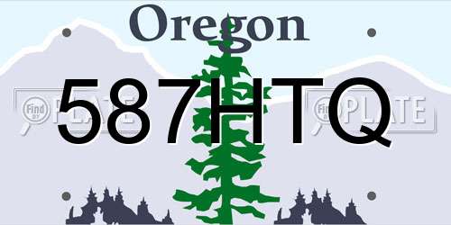 587HTQ Oregon License Plate