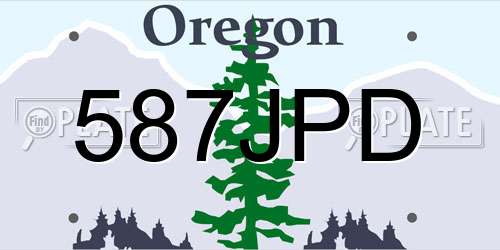 587JPD Oregon License Plate