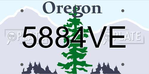 5884VE Oregon License Plate