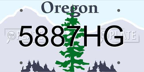 5887HG Oregon License Plate
