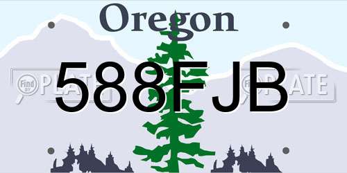 588FJB Oregon License Plate