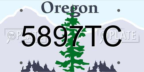 5897TC Oregon License Plate