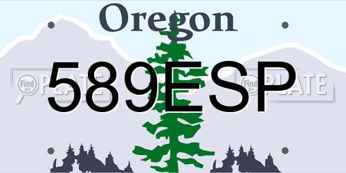 589ESP Oregon License Plate