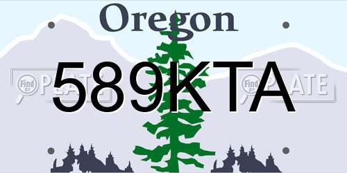 589KTA Oregon License Plate